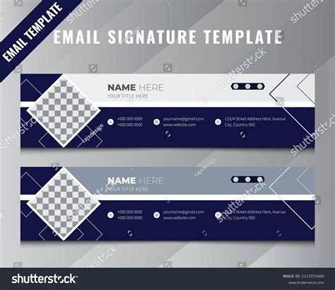 Email Signature Template Business Corporate Royalty Free Stock