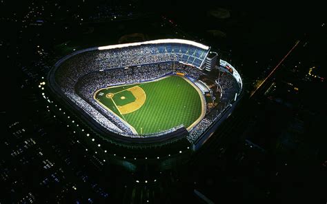 Baseball Stadium At Night Wallpaper