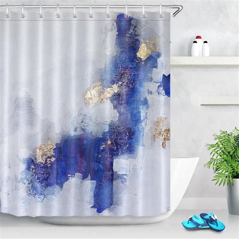 Blue Milky Way Shower Curtain Feblilac® Mat