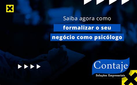 Entenda Como Formalizar O Seu Neg Cio Como Psic Logo