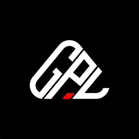 gpl letter logo creative design  vector graphic gpl simple
