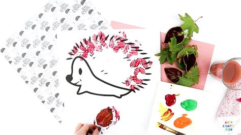 Hedgehog Fall Leaf Craft - Arty Crafty Kids