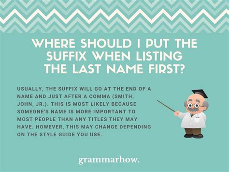 Complete Guide To Placing Suffixes With Last Names