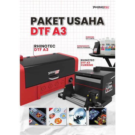 Jual Paket Usaha Sablon DTF A3 Rhinotec Mesin Sablon Digital Printing