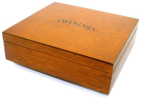 Twinings Oak Wooden Tea Chest Box 12 Compartment Red Velvet Inside Comes With 100 Twinings