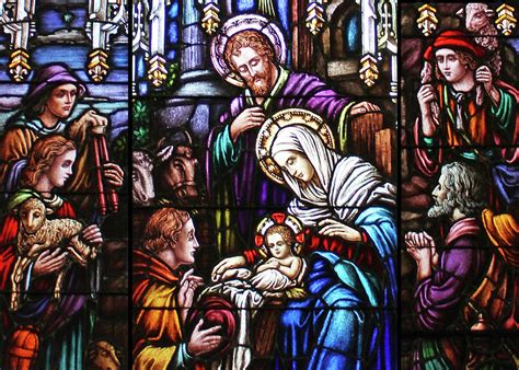 Nativity Scene Stained Glass