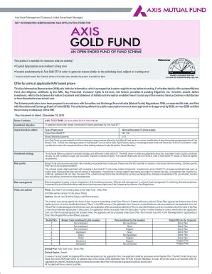 Fillable Online KEY INFORMATION MEMORANDUM AND APPLICATION FORM FOR