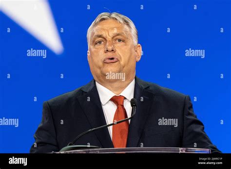 Dallas TX August 4 2022 Prime Minister Of Hungary Victor Orban