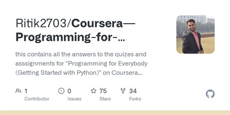 Github Ritik Coursera Programming For Everybody Getting Started