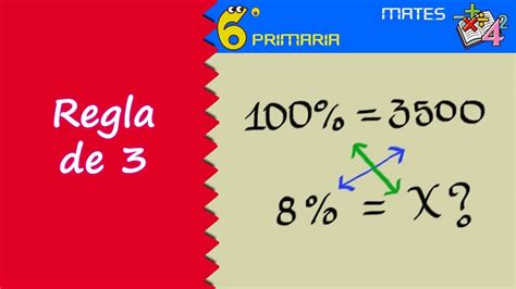 La Regla De 3 Mate 6º Primaria Youtube