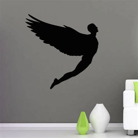 Wall Decals Vinyl Decal Sticker Art Mural Decor Man Angel Wings Design