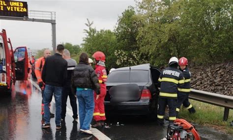 Foto Accident Provocat De Un Ofer Din Alba Pe Autostrada A Sebe