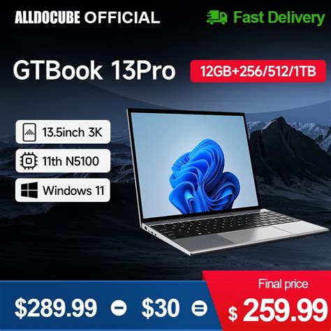 Alldocube Gt Book Pro Inch K Screen Win Intel Th Gen N