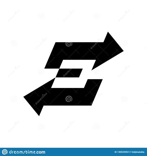 E Letter Logo Stock Vector Illustration Of Icon Arrow 130533953