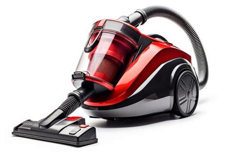 Premium Photo Red And Black Vacuum Cleaner On White Background On A