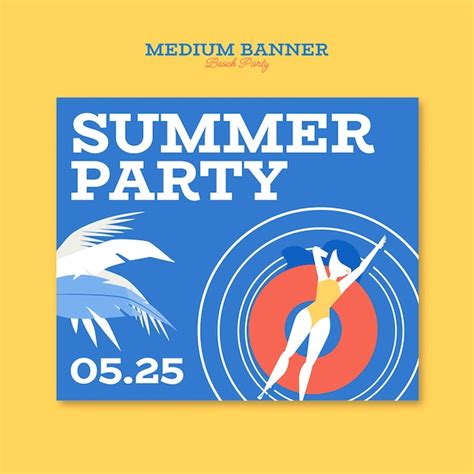 Free Psd Beach Party Template Design