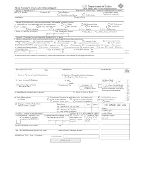 Form Mine Safety And Health Administration Msha Fill And