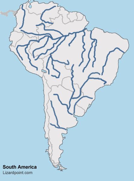 Test your geography knowledge - South America: rivers and lakes quiz ...