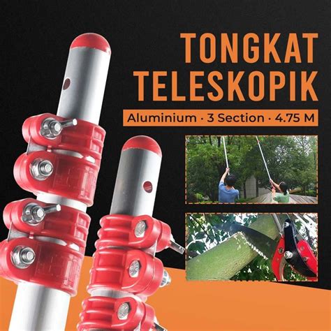 Jual Tongkat Galah Tiang Teleskopik Telescopic Alat Petik Pemetik