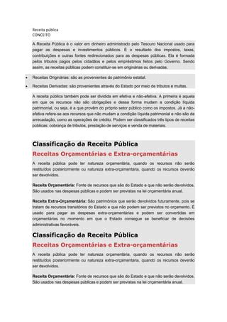 Conceitos de receita públicas PDF