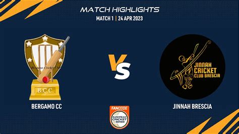 Match 1 BCC Vs JIB Highlights FanCode ECS Italy Milan 24 Apr