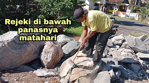 Membelah Batu Rejeki Di Bawah Panasnya Matahari Batunya Empuk Mudah