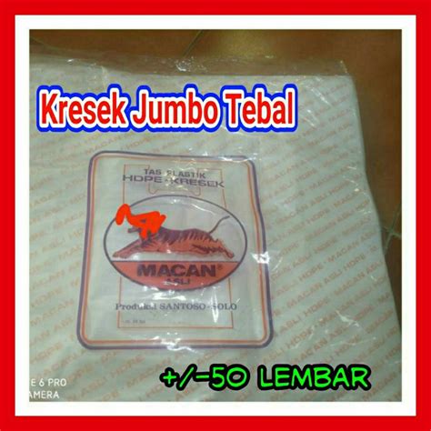 Jual Macan Kantong Plastik Kresek Jumbo Tebal Putih 40cm Isi Sekitar 50