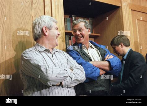 House Majority Leader Dick Armey Of Texas Right Shares A Laugh With House Speaker Newt