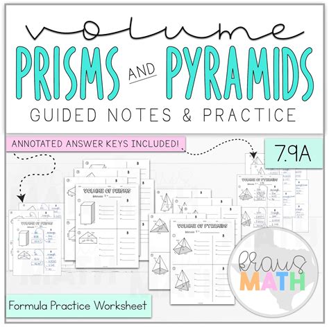 Nets Of Prisms And Pyramids Worksheet