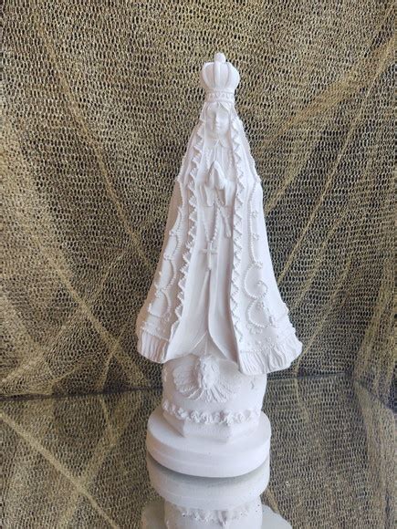 Nossa Senhora Aparecida Barroca De 40 Cm Em Gesso Cru Elo7