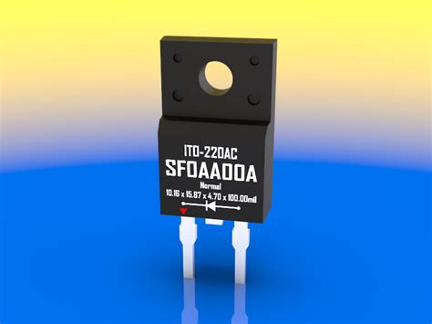 ITO-220、TO-220F、TO-220FP二极管外壳系列_SOLIDWORKS 2020_模型图纸下载 – 懒石网