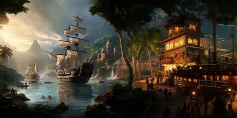 Premium Ai Image Pirates Of The Caribbean Concept Art Generative Ai