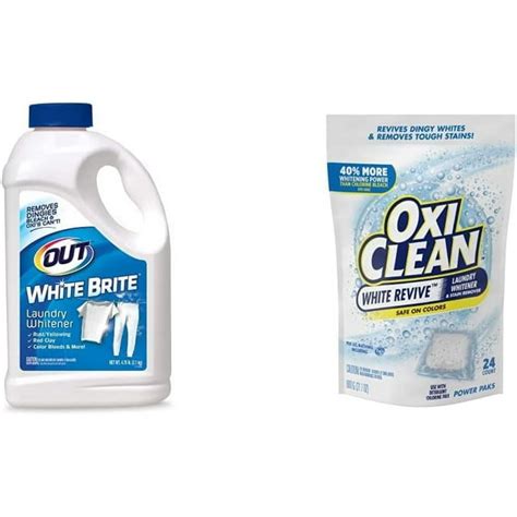 White Brite Laundry Whitener Removes Red Clay 4 Pound 12 Ounce And Oxiclean White Revive Laundry