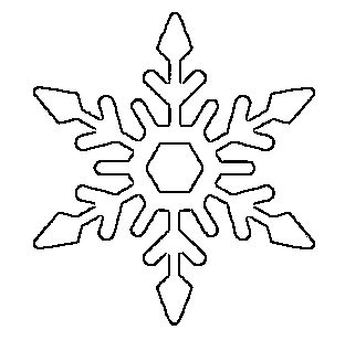 Snowflake Outline Printable