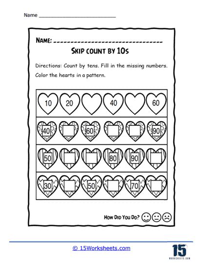 Skip Counting By 10s Worksheets 15 Worksheets Library