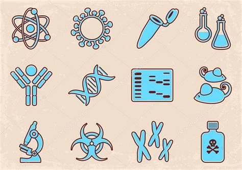 Iconos De Ciencias Biológicas Vector Gráfico Vectorial © Blumer 1979 Imagen 43134003