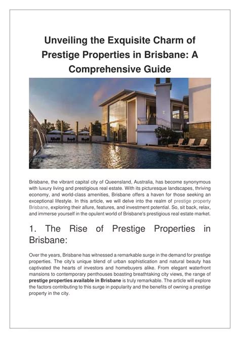 Ppt Unveiling The Exquisite Charm Of Prestige Properties In Brisbane