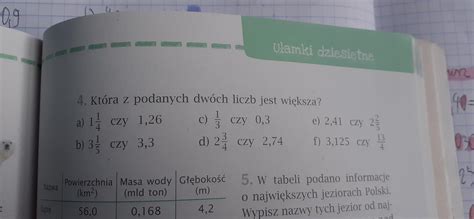 Zad 4 str 147 podręcznik matematyka klasa 5 pilne potrzebuje na 30