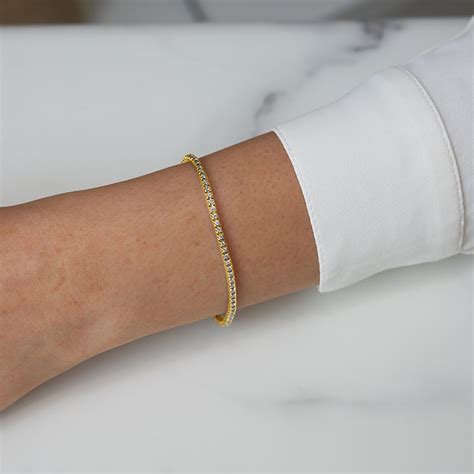 Yellow Gold Diamond Tennis Bracelets