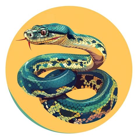 Anaconda Snake Illustration Icon Cartoon Graphics Premium Ai