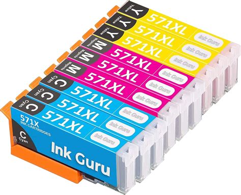 Ink Guru Replacement For Canon PGI 570 CLI 571 Ink Cartridges PGI 570XL