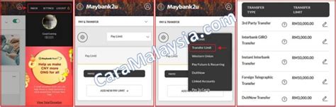 Cara Tukar Limit Transfer Maybank Online Kad Debit Atm