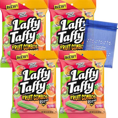 Laffy Taffy Fruit Combos 2 Flavors In 1 4 Bag Bundle Pack