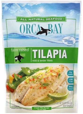 Orca Bay Seafoods Farm Raised Tilapia - 10 oz, Nutrition Information ...