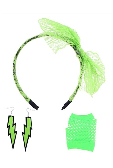 80s Neon Green Accessory Kit Perth Hurly Burly