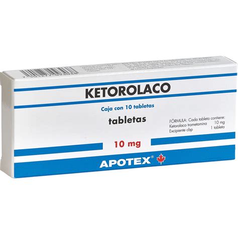 KETOROLACO Caja Blister 10 Tabletas De 10 Mg