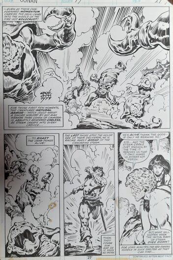 John Buscema Tony Dezuniga Savage Sword Of Conan P Planche