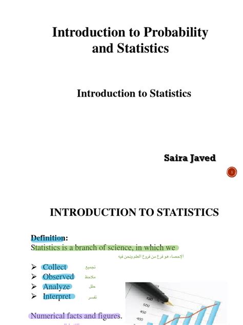 Lecture 1 Introduction To Probability And Statistics Pdf