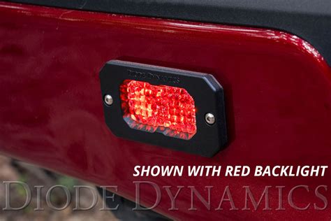 Diode Dynamics Stage Series 2 Led Pod Pro White Flood Flush Red Backlight