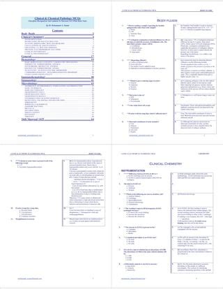 هام Clinical & chemical pathology mc qs-1 | PDF